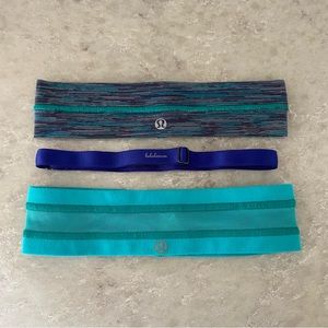 Lululemon Blue and Teal Headband Bundle